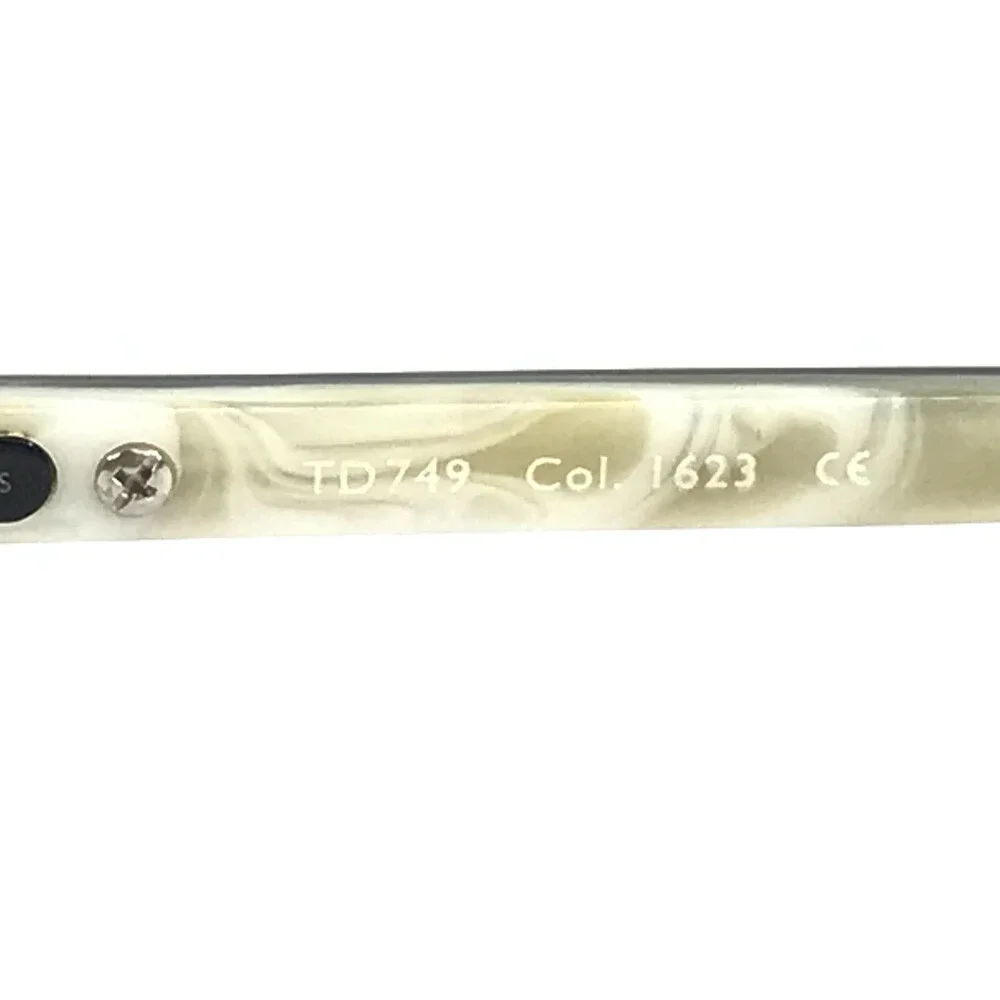 Tom Davies Eyeglasses Frames TD749 Col. 1623 Black Ivory Marble 51-18-140